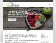 Tablet Screenshot of findingbalanceweightloss.com